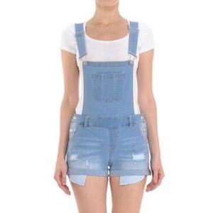 Wax Women’s Distressed Shortalls